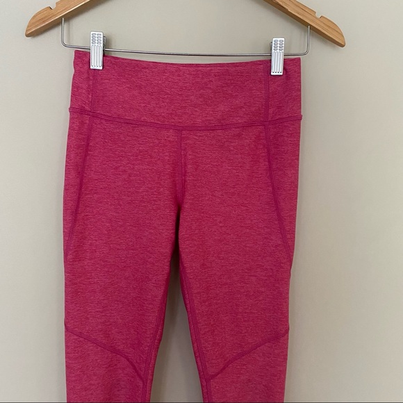 OUTDOOR VOICES Pink Flamingo Stripe 3/4 Leggings - Picture 3 of 10